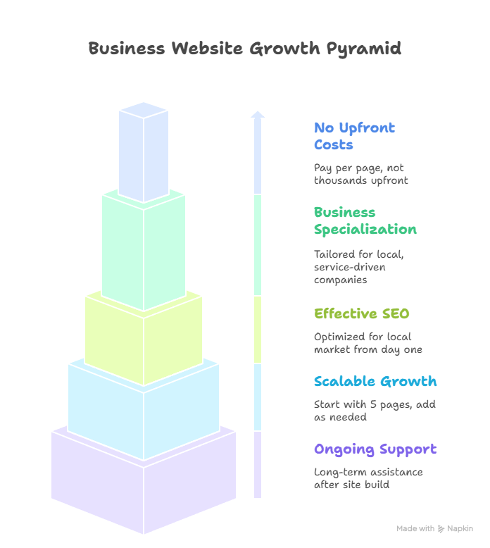 Business Website Growth Pyramid Business Website Growth Pyramid